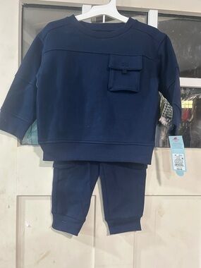Cat & Jack Navy Kids Sweatshirt and Jogger Set